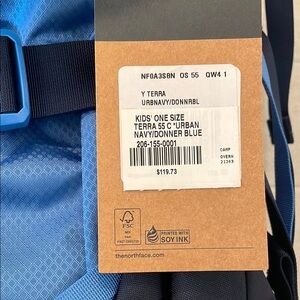 The North Face Kids Terra 55 Backpack in Blue